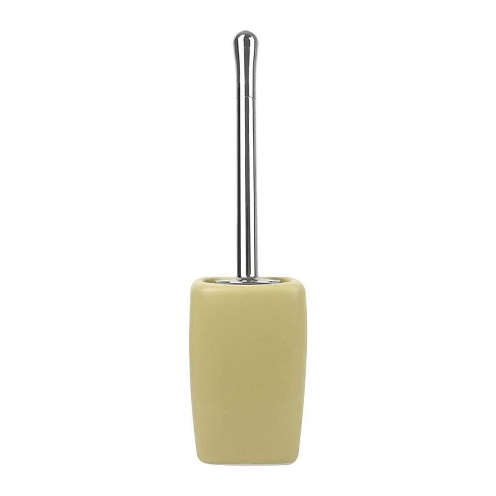 Ceramics Toilet Brushes and Holders Square Toilet Brush Set WC Bathroom Toilet Brush Long Handle Loo Brush Scrubber Set (Color : Green)