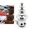 4-Tier Chocolate Fondue Fountain Electric Stainless Steel Chocolate Cream Cheese Melting Machine Commercial Home 110V 170W for Party Restaurant Weddin view 1