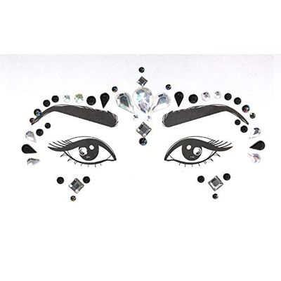 Black Self Adhesive Face Jewelry- 1 pc.