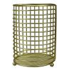 Home Basics Halo Steel Cutlery Holder with Mesh Bottom and Non-Skid Feet, 4.5" x 4.5" x 6.25", Gold view 2