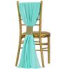 CVL 1 Set, 5pcs Pack of 19 X72 Chiffon Chair Sashes/Ties - Turquoise for Weddings, Baby Or Bridal Showers, Birthday Festivities & Themed Party view 1