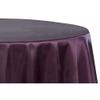 1 Pc, Satin 120" Round Tablecloth - Eggplant/Plum(Machine Washable & Cool Dry) For Wedding Or Event Decor view 2