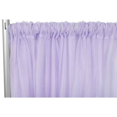 1 Pc, Sheer Voile Flame Retardant (Fr) 10Ft H X 118" W Drape/Backdrop Curtain Panel - Lavender(Machine Washable Cold & Low Heat) for Upcoming Wedding, Birthday, Shower, Tradeshow