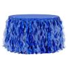 1 Pc, Curly Willow 14Ft Table Skirt - Royal Blue For Weddings, Quinceaneras, Birthday Celebrations view 1