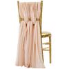 CVL 1 Set, 5pcs Pack of 19 X72 Chiffon Chair Sashes/Ties - Blush for Weddings, Baby Or Bridal Showers, Birthday Festivities & Themed Party view 2