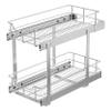 2 Tier Pull Out Cabinet Organizer 11" W X 22" D, Slide Out Drawers For Kitchen Cabinets, Pull Out Drawers For Cabinets Capacity Heavy Duty Caddy, Cabinet Pullout Shelves Chrome-Plated, Bathroom Pantry view 1