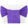 CVL 10 Pcs, Accordion Crinkle Taffeta Chair Sash - Purple for Bridal Showers, Holidays, Baby Showers, Sweet 16'S view 1