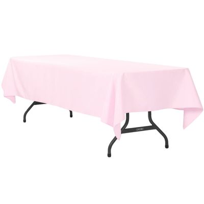 CVL 1 Pc, 60"X120" Rectangular Polyester Tablecloth - Pastel Pink for Weddings, Trade Shows, Showrooms, Events