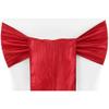 CVL 10 Pcs, Accordion Crinkle Taffeta Chair Sash - Red for Bridal Showers, Holidays, Baby Showers, Sweet 16'S view 1