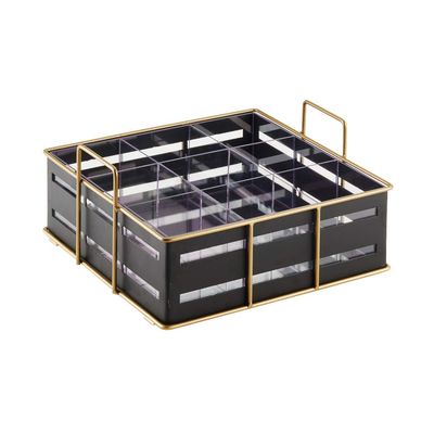 Cal-Mil 22093-90 Empire Organizer Condiment Caddy, 11-3/4"W x 11-1/2"D x 6"H