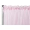 1 Pc, Sheer Voile Flame Retardant (Fr) 8Ft H X 118" W Drape/Backdrop Curtain Panel - Pink(Machine Washable Cold & Low Heat) for Upcoming Wedding, Birthday, Shower, Tradeshow view 1