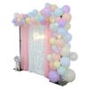 1 Pc, Sheer Voile Flame Retardant (Fr) 8Ft H X 118" W Drape/Backdrop Curtain Panel - Pink(Machine Washable Cold & Low Heat) for Upcoming Wedding, Birthday, Shower, Tradeshow view 2