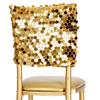 1 Pc, Payette Sequin Chiavari Chair Cap 16" W X 14" L - Gold for Wedding Or Special Event view 1