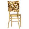 1 Pc, Payette Sequin Chiavari Chair Cap 16" W X 14" L - Gold for Wedding Or Special Event view 2
