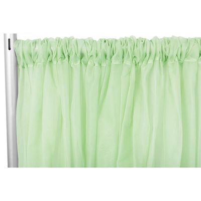 1 Pc, Sheer Voile Flame Retardant (Fr) 10Ft H X 118" W Drape/Backdrop Curtain Panel - Mint Green(Machine Washable Cold & Low Heat) for Upcoming Wedding, Birthday, Shower, Tradeshow