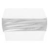 CVL 10 Pcs, Spandex Chair Band - Metallic Silver for Wedding & Event Decor view 1