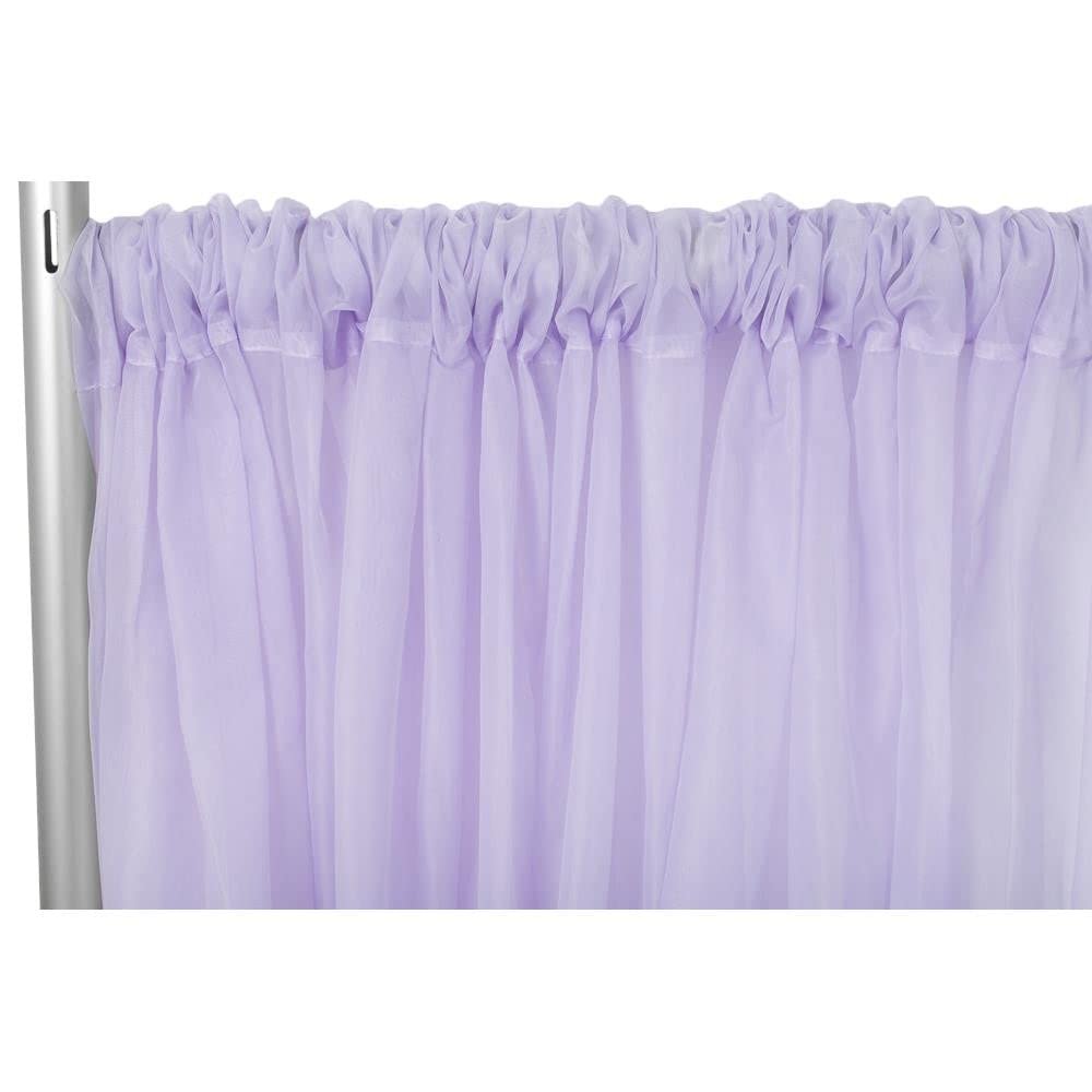1 Pc, Sheer Voile Flame Retardant (Fr) 14Ft H X 118" W Drape/Backdrop Curtain Panel - Lavender(Machine Washable Cold & Low Heat) for Upcoming Wedding, Birthday, Shower, Tradeshow