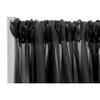 1 Pc, Sheer Voile Flame Retardant (Fr) 10Ft H X 118" W Drape/Backdrop Curtain Panel - Black(Machine Washable Cold & Low Heat) for Upcoming Wedding, Birthday, Shower, Tradeshow view 1