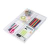 Backerysupply Clear Plastic Drawer Organizer Tray for Vanity Cabinet (9"6"2" Set of 4) For Office Bathroom Makeup Drawers view 3