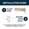 House2Home Upholstery Stay Wire for Sofa Furniture Springs, 40ft with 80 Clips, 16 Gauge Paper Wrapped Wire, Includes Instructions view 4