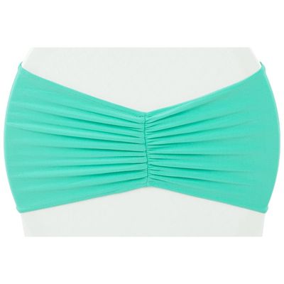 CVL 10 Pcs, 8" X 13" (Unstretched) Ruffled Spandex Chair Band - Turquoise for Wedding Or Special Event Decor