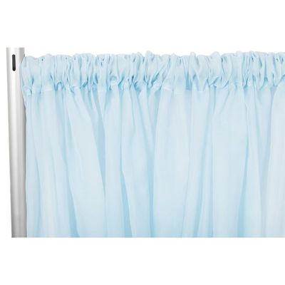 1 Pc, Sheer Voile Flame Retardant (Fr) 10Ft H X 118" W Drape/Backdrop Curtain Panel - Baby Blue(Machine Washable Cold & Low Heat) for Upcoming Wedding, Birthday, Shower, Tradeshow