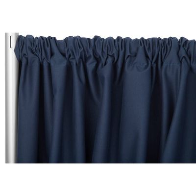 1 Pc, Poly Premier Fire Retardant (Fr) 10Ft H X 60" W Drape/Backdrop - Navy Blue(Machine Washable Cold & Low Heat) for Upcoming Wedding, Birthday, Shower, Tradeshow