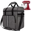 BAGLHER Heavy Duty Kitchen Mixer Cover for 6-8 Quart Stand Mixers, 2-in-1 Shoulder & Hand Carrying Case with Accessory Pockets (15x10.5x17, Grey) view 1