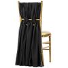 CVL 1 Set, 5pcs Pack of 19 X72 Chiffon Chair Sashes/Ties - Black for Weddings, Baby Or Bridal Showers, Birthday Festivities & Themed Party view 2