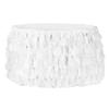 1 Pc, Curly Willow 14Ft Table Skirt - White For Weddings, Quinceaneras, Birthday Celebrations view 1