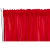 1 Pc, Sheer Voile Flame Retardant (Fr) 10Ft H X 118" W Drape/Backdrop Curtain Panel - Red(Machine Washable Cold & Low Heat) for Upcoming Wedding, Birthday, Shower, Tradeshow view 1