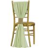 CVL 1 Set, 5pcs Pack of 19 X72 Chiffon Chair Sashes/Ties - Sage Green for Weddings, Baby Or Bridal Showers, Birthday Festivities & Themed Party view 1