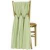 CVL 1 Set, 5pcs Pack of 19 X72 Chiffon Chair Sashes/Ties - Sage Green for Weddings, Baby Or Bridal Showers, Birthday Festivities & Themed Party view 2