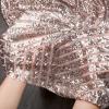 1 Pc, Geometric Glitz Art Deco Sequin Tablecloth 132" Round - Blush/Rose Gold For Wedding Ceremonies & Receptions, Bridal Showers, Baby Showers, Quinceaneras, Anniversary Parties, Or Special Event view 4