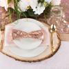 1 Pc, Glitz Sequin Napkin 20"X20" - Blush/Rose Gold for Wedding Ceremonies & Receptions, Bridal Showers, Baby Showers, Quinceaneras, Anniversary Parties, Or Special Event view 2