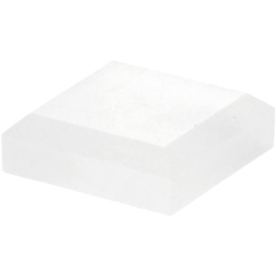 Plymor Frosted Acrylic Square Beveled Display Base, 1.5" W x 1.5" D x 0.5" H, Pack of 6