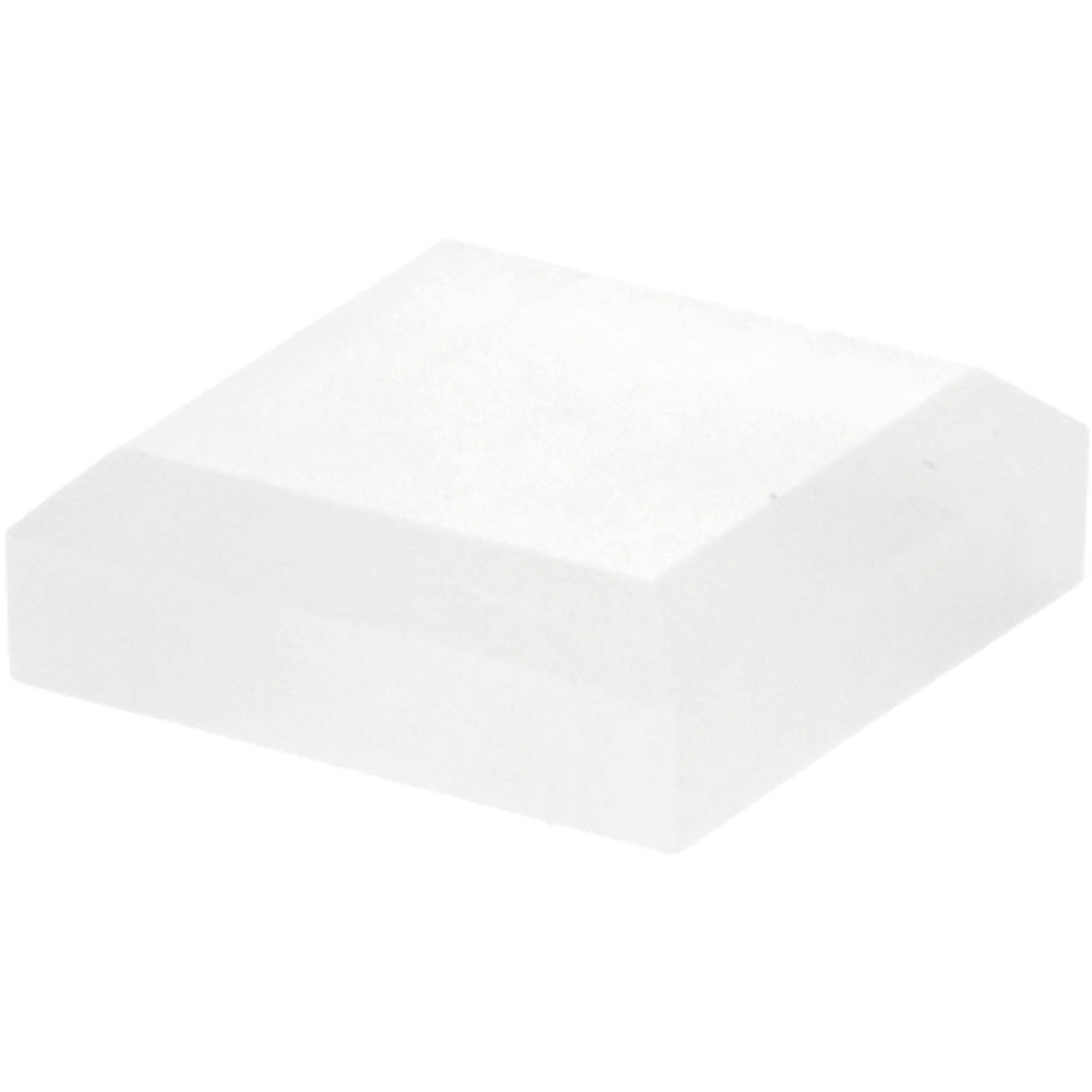 Plymor Frosted Acrylic Square Beveled Display Base, 1.5" W x 1.5" D x 0.5" H, Pack of 6