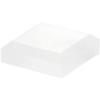Plymor Frosted Acrylic Square Beveled Display Base, 1.5" W x 1.5" D x 0.5" H, Pack of 6 view 1