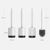 Wall Mounted Toilet Brush with Holder TPR Soft Hair Long Handle Toilet Brush Set Toilet Cleaning Brush Set White (Color : White, Size : Standing) view 2