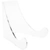 Plymor Clear Acrylic Flat Back Easel with Rounded Support Ledges, 4.5" H x 5.25" W x 4.5" D (12 Pack) view 1