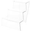 Plymor Clear Acrylic Tapered Display Stairs, 12" H x 12" W x 12.5" D (2 Pack) view 1