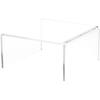 Plymor Clear Acrylic Short Square Display Riser, 4" H x 8" W x 8" D (1/4" thick) (6 Pack) view 1