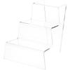 Plymor Clear Acrylic Tapered Display Stairs, 9.25" H x 9" W x 9.75" D (3 Pack) view 1