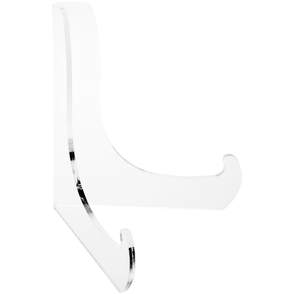 Plymor Clear Acrylic 60-Degree Angle Easel With Deep Support Ledges, 6" H x 5.75" W x 4.75" D (24 Pack)