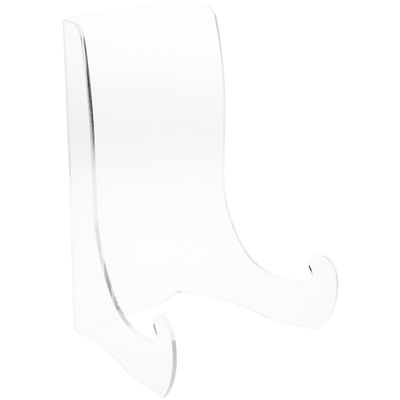 Plymor Clear Acrylic Flat Back Easel with Shallow Support Ledges, 15" H x 10.25" W x 8.75" D (3 Pack)
