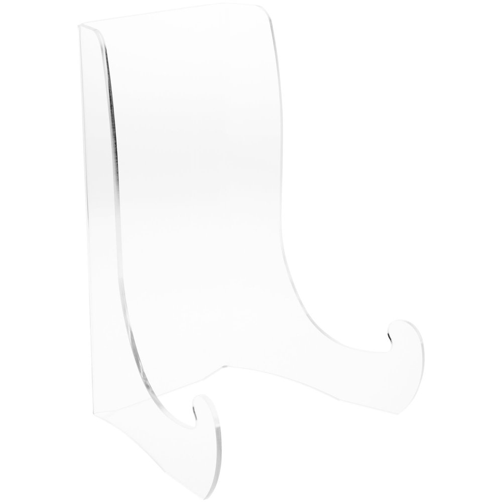 Plymor Clear Acrylic Flat Back Easel with Shallow Support Ledges, 15" H x 10.25" W x 8.75" D (3 Pack)