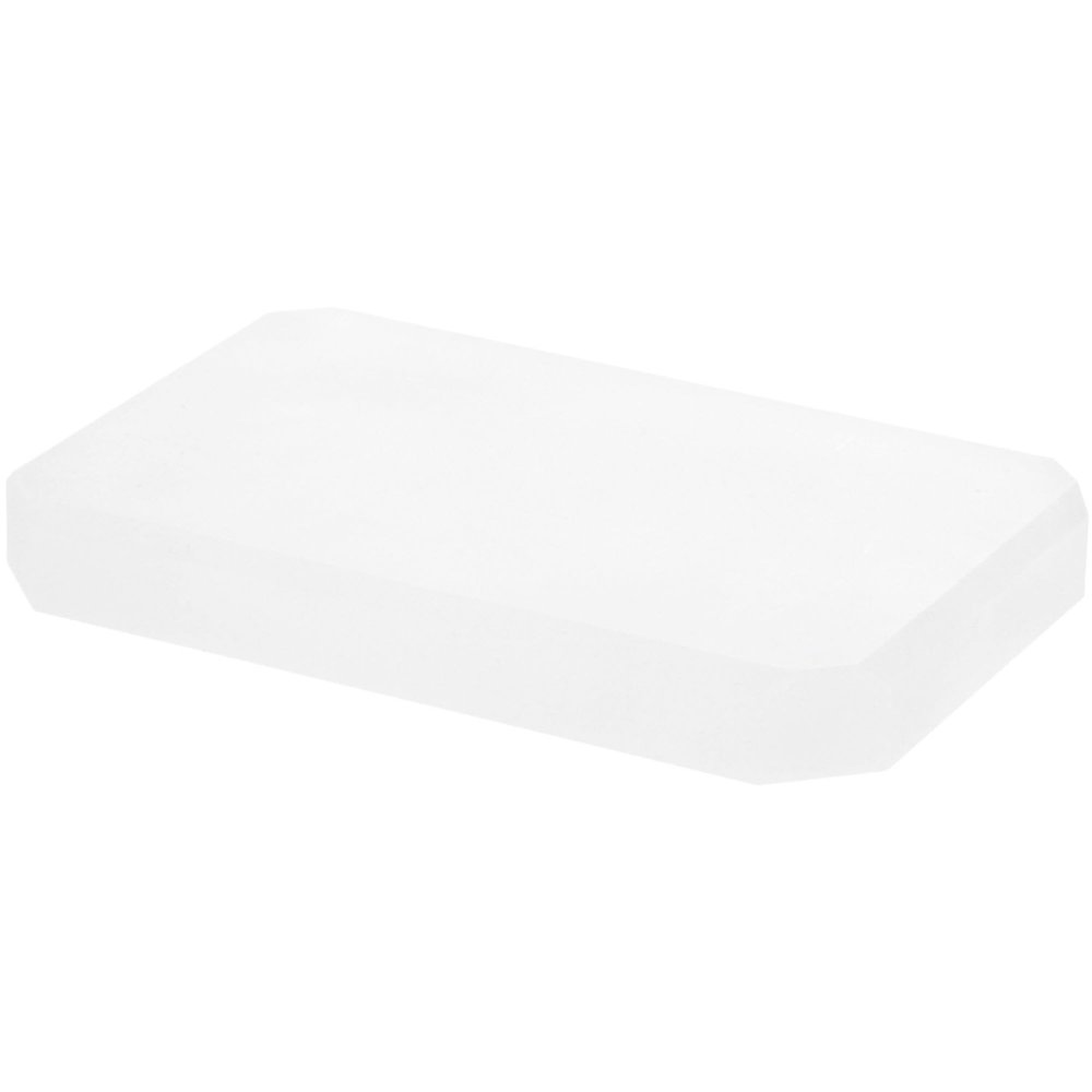 Plymor Frosted Acrylic Beveled Corner-Cut Rectangular Display Base, 6" W x 4" D x 0.75" H, Pack of 2