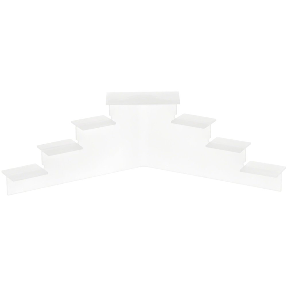 Plymor Frosted Acrylic 7-Item Mini Display Stairs, 4.125" H x 14.75" W x 6" D (3 Pack)