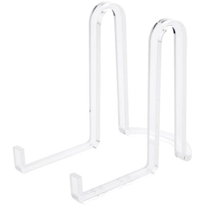Plymor Clear Acrylic Ribbon-Style Display Easel, 6.125" H x 3.875" W x 6.75" D (24 Pack)