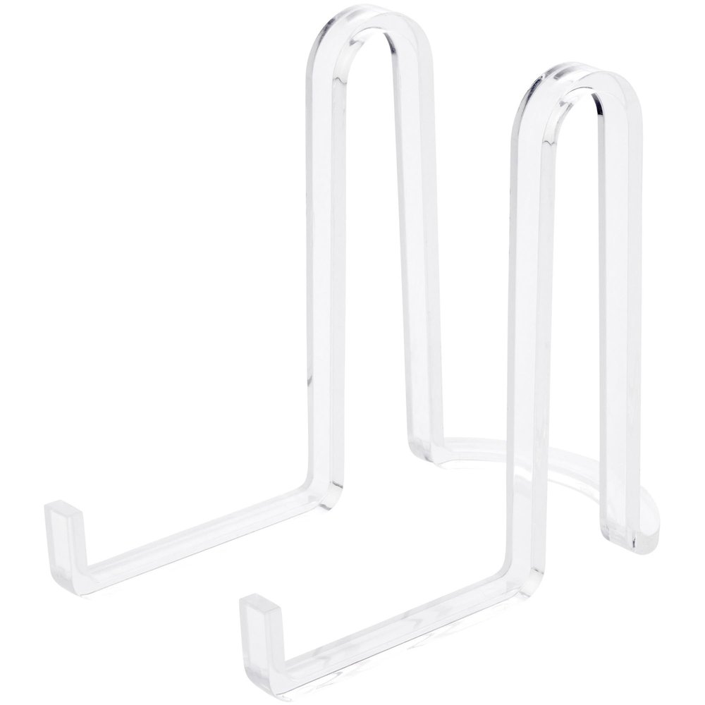 Plymor Clear Acrylic Ribbon-Style Display Easel, 6.125" H x 3.875" W x 6.75" D (24 Pack)